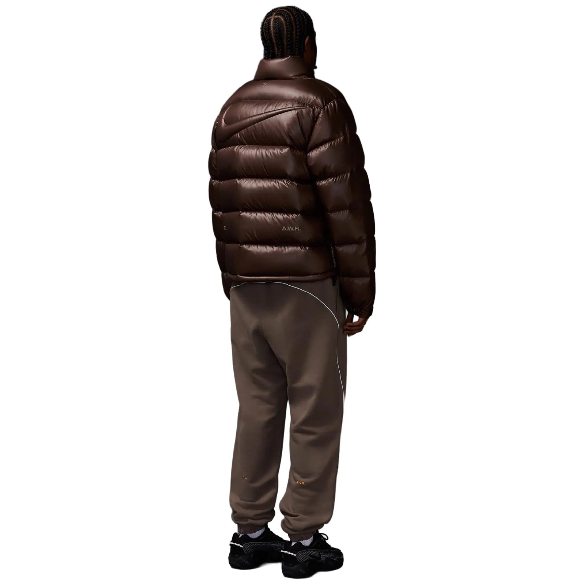 Back Side View of Nike x Nocta Sunset Baroque Brown Puffer Jacket FN8196-237